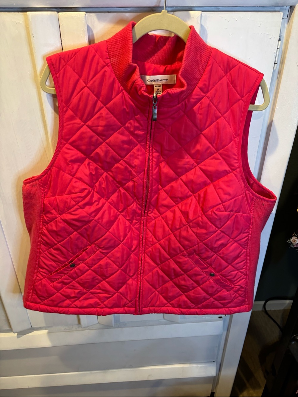 croft & barrow Quilted Hot Pink Kids Vest